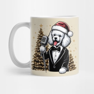 Poodle Dog Singing Christmas Mug